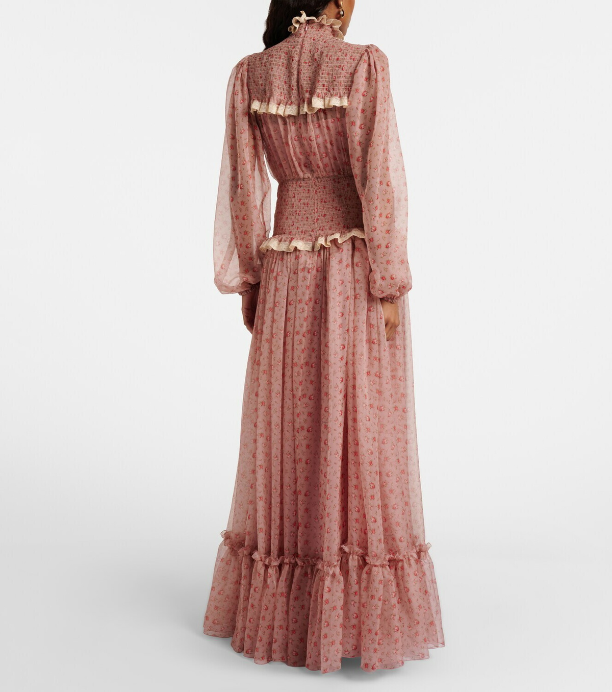 Dolce&Gabbana Floral silk and cotton chiffon gown