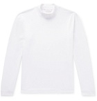 Club Monaco - Cotton-Jersey Mock Neck T-Shirt - White