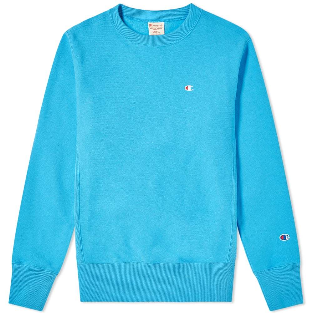 Champion Reverse Weave Classic Crew Sweat Ocean Blue Champion