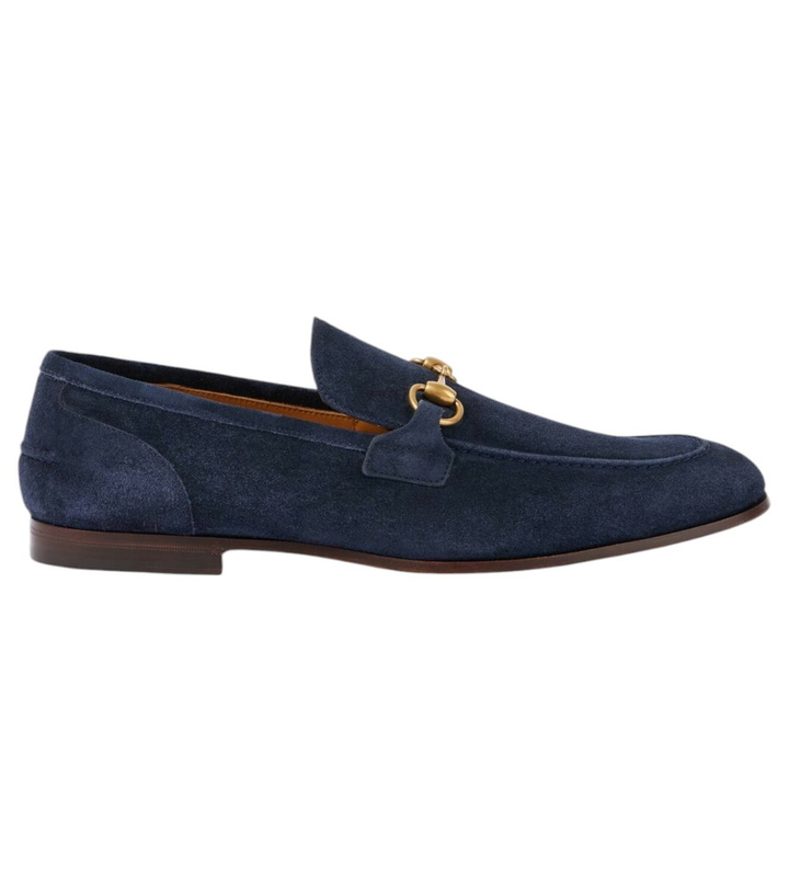 Photo: Gucci Gucci Jordaan Horsebit suede loafers