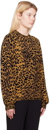 Stella McCartney Yellow Cheetah Print Crewneck