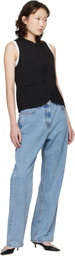 Loulou de Saison Black Paco Tailored Waistcoat