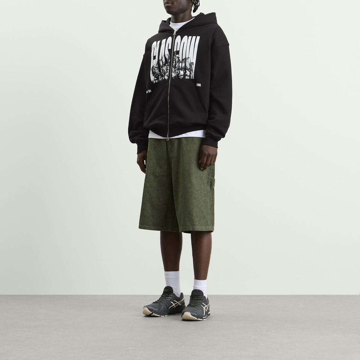 END. Glasgow Zip Hoodie in Black