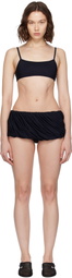 ALAÏA Black Sculpting Jersey Twisted Bikini