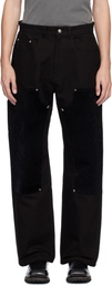 Andersson Bell Black Carpenter Wide-Leg Jeans