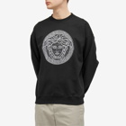 Versace Men's Embroidered Medusa Sweatshirt in Black