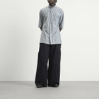 Homme Plissé Issey Miyake Men's Stripe Short Sleeve Shirt in Blue