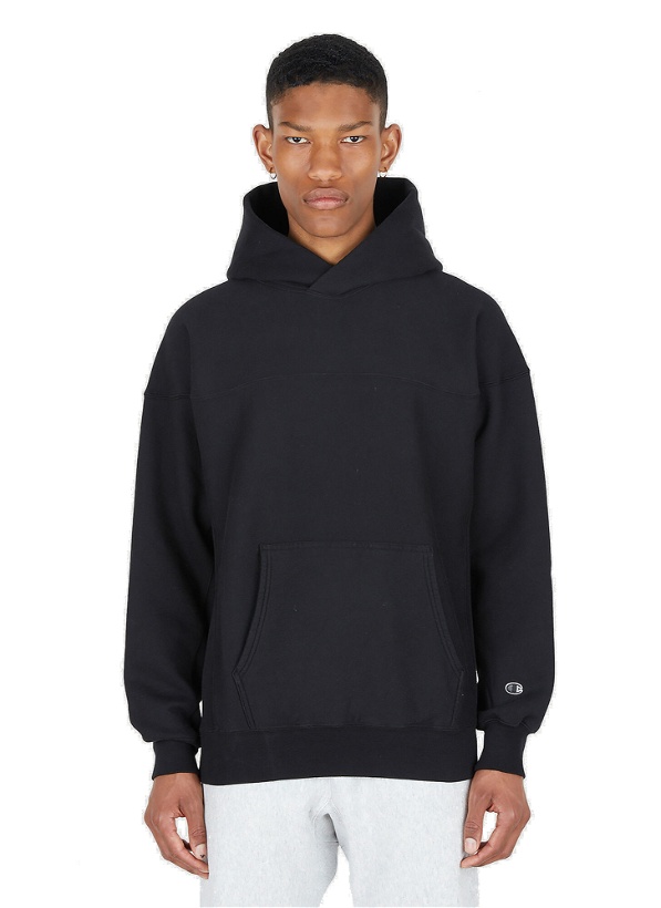 Photo: Reverse Fleece Hooded Sweatshirt in Black