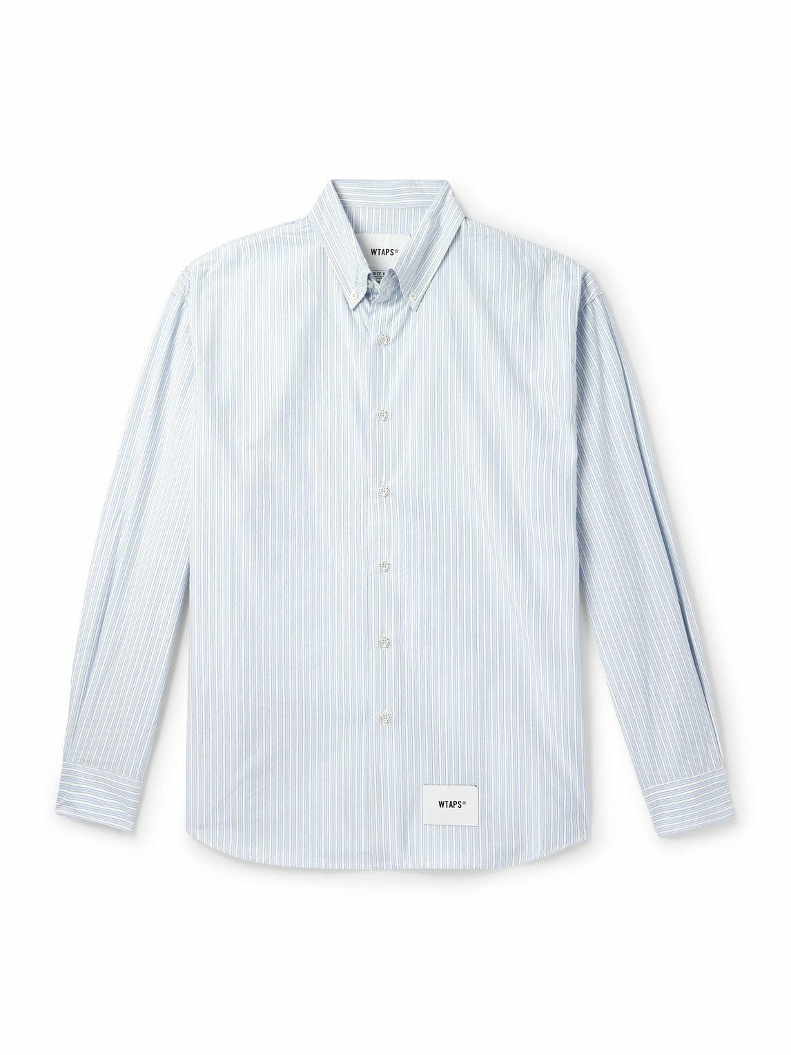WTAPS - Striped Cotton Shirt - Blue