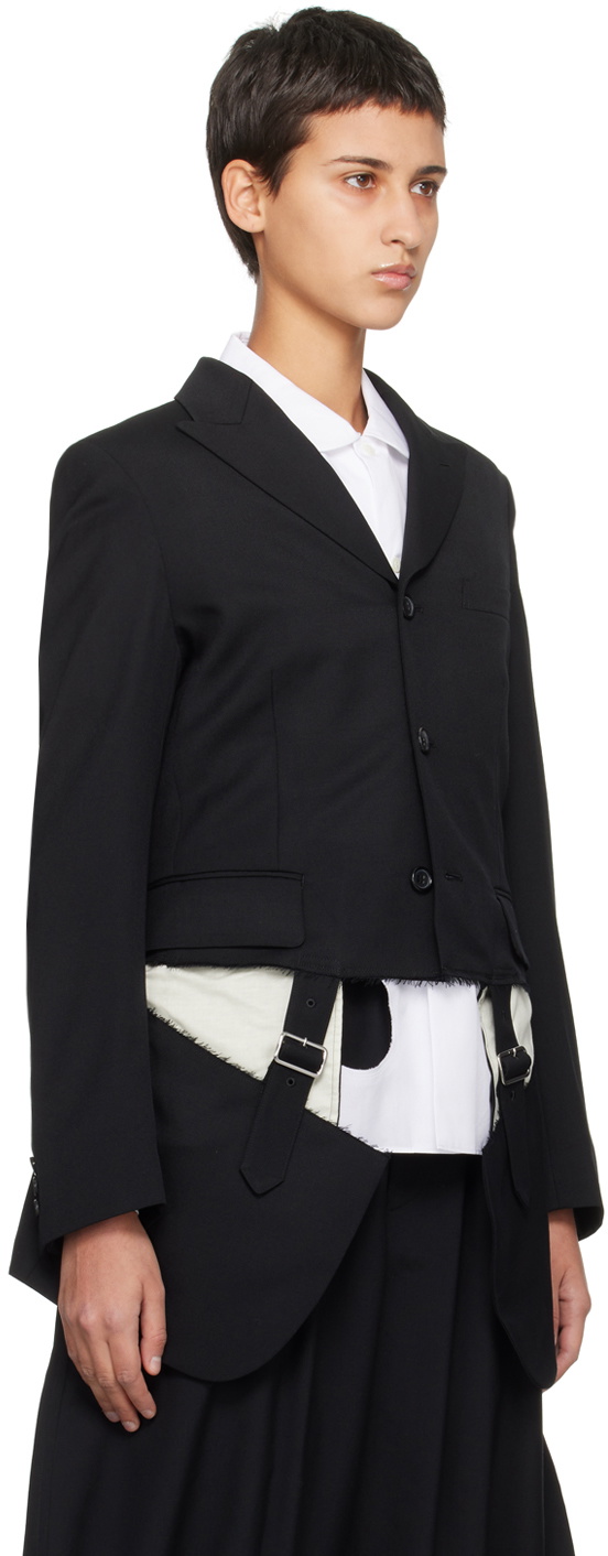 Black Comme des Garçons Black Buckle Blazer