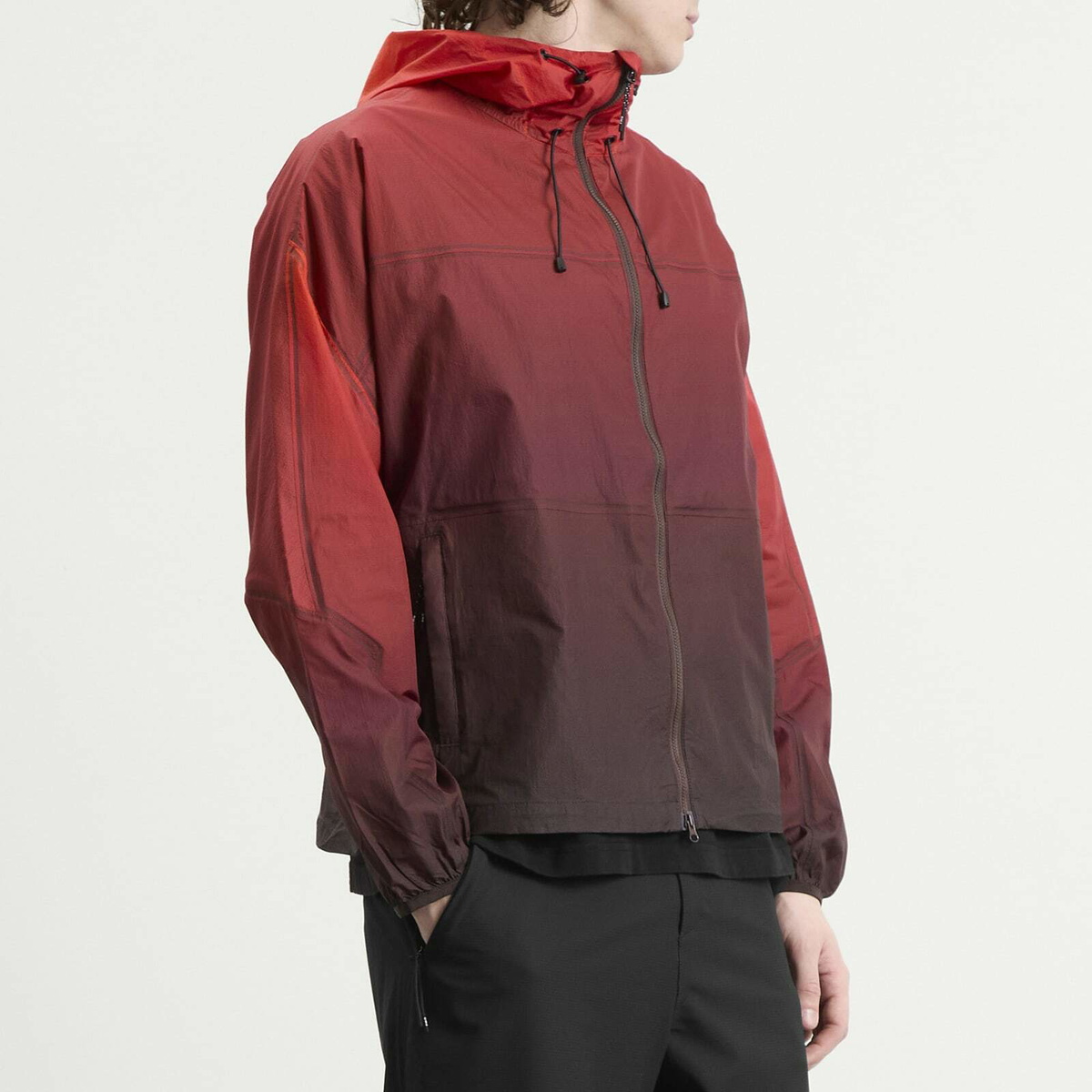 Purple Mountain Observatory Men's Breeze Ombre Jacket in Orange Ombre