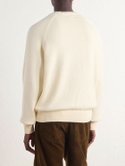 Aimé Leon Dore - Logo-Embroidered Cotton Sweater - White