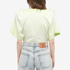 Y/Project Women's Ruched Shoulder T-Shirt in Lime Green