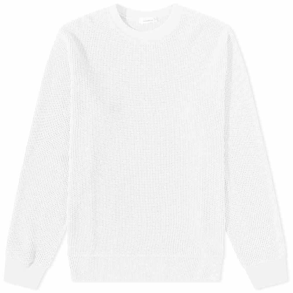 Nanamica Men's Long Sleeve Thermal T-Shirt in White Nanamica