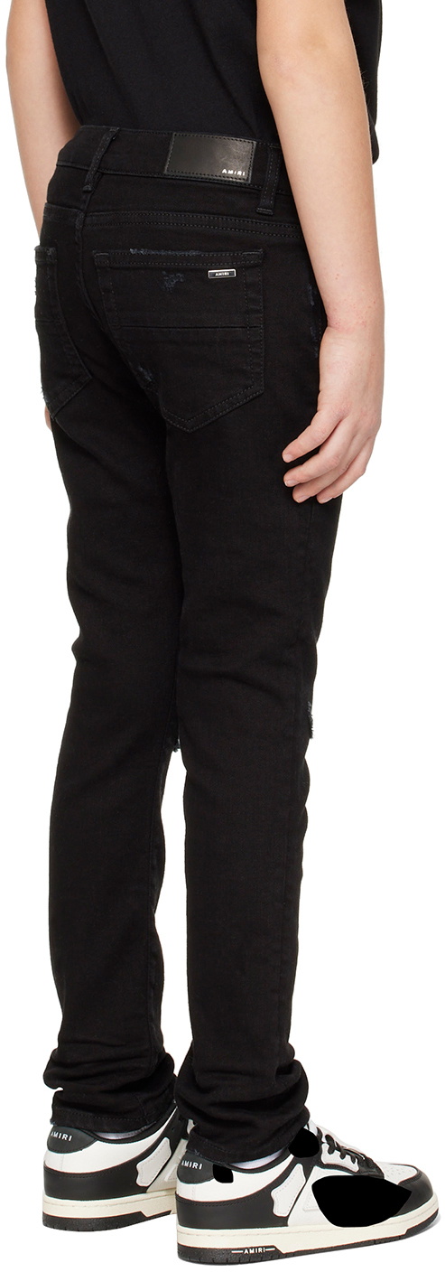 AMIRI Kids Black Broken Jeans