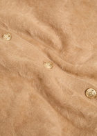Alice + Olivia Dollie Brushed Cashmere-blend Cardigan Light Brown