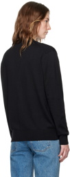 Maison Kitsuné Black Tricolor Fox Patch Classic Cardigan