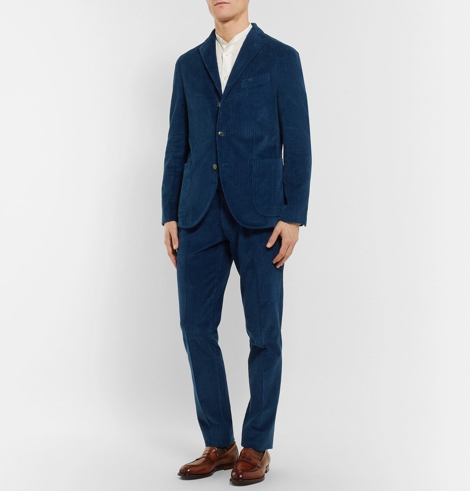 Boglioli - Navy Cotton-Corduroy Suit Jacket - Men - Blue Boglioli