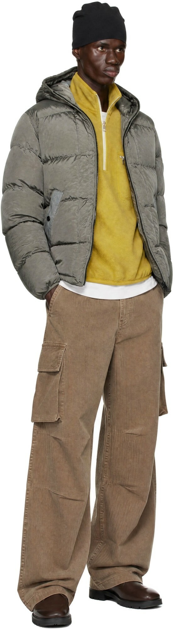 Stone Island Gray 4100019 Nylon Metal Down Jacket