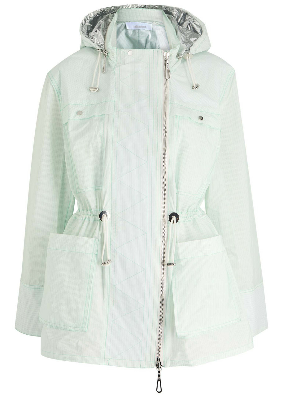 Rabanne Pinstriped Shell Jacket White