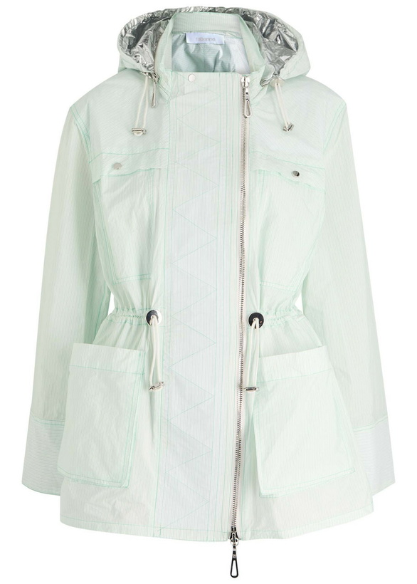 Photo: Rabanne Pinstriped Shell Jacket White