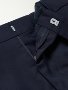 Mr P. - Edward Straight-Leg Wool -Twill Trousers - Blue