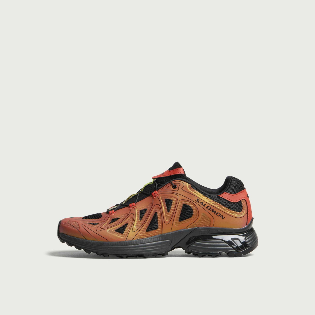 Salomon Men's XT-Whisper Void Sneaker in Chili/Black/Acid Lime