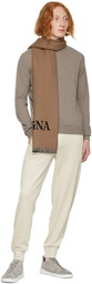 ZEGNA Tan & Gray Wool Scarf