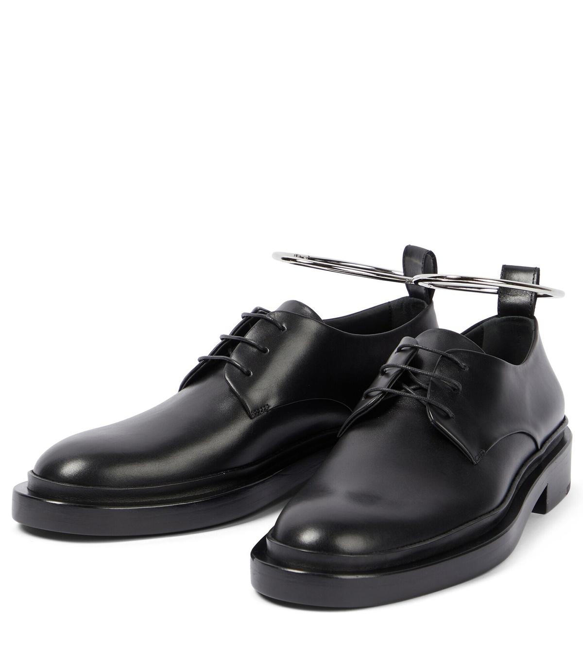 Jil Sander - Anklet leather Derby shoes