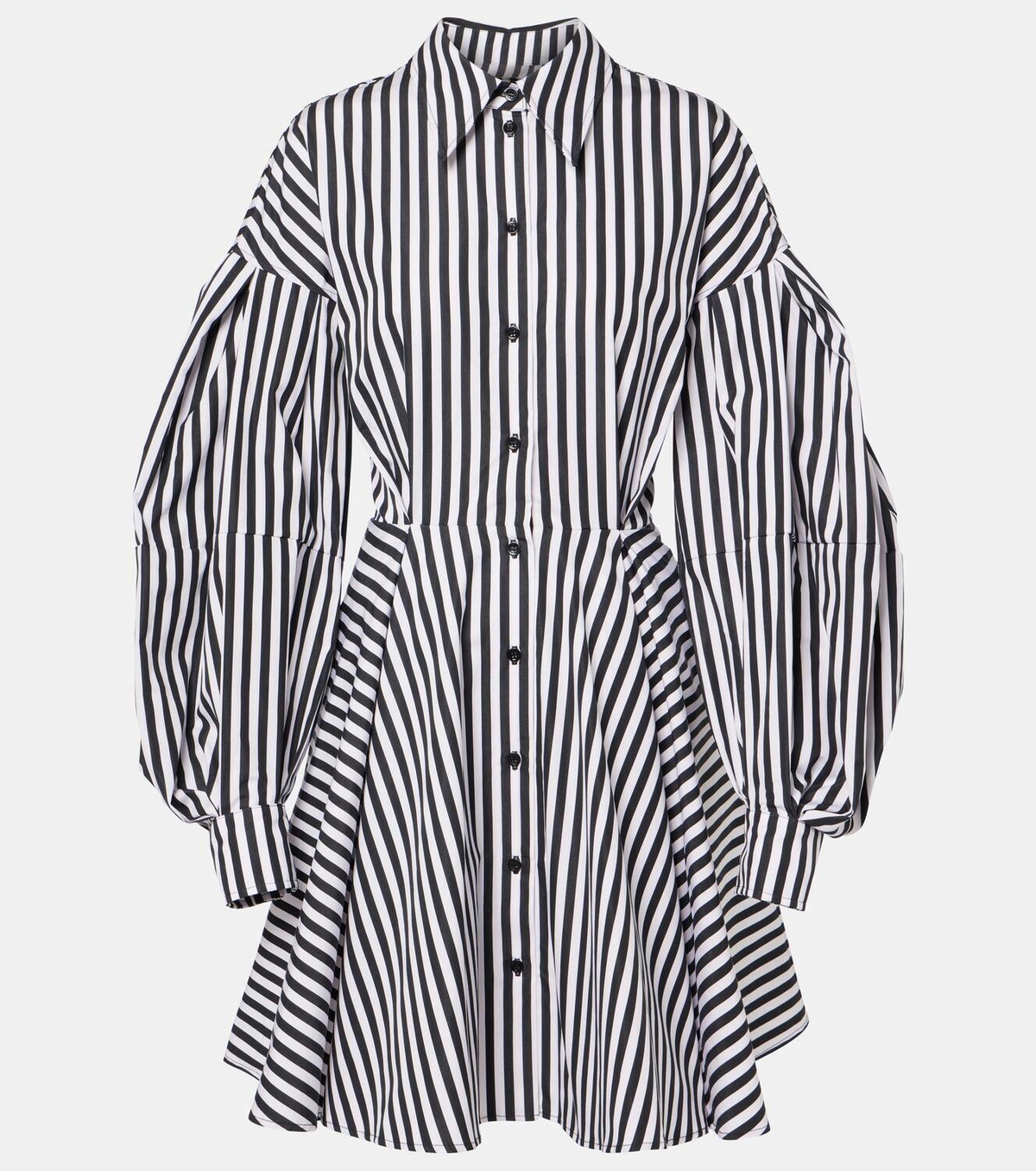 Nina Ricci Striped cotton poplin midi dress