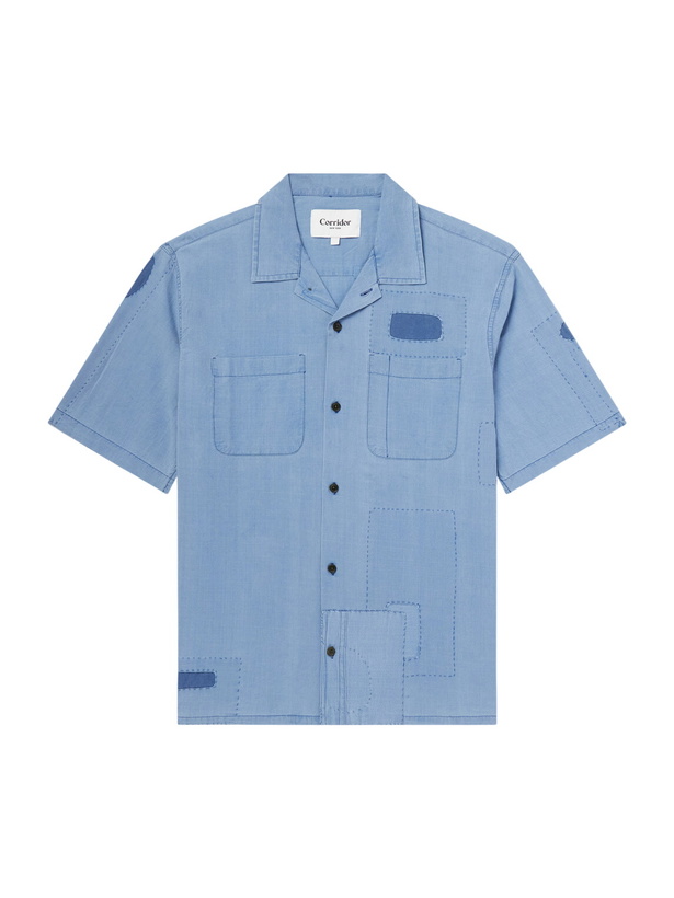 Photo: Corridor - Patchwork Cotton Shirt - Blue