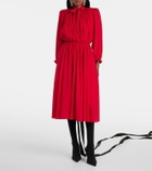 Balenciaga Bow-detail lace-up silk midi dress