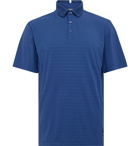 Adidas Golf - adiPure Premium Performance Striped Stretch-Jersey Golf Polo Shirt - Blue