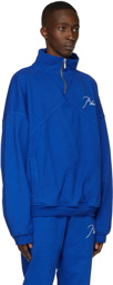 Rhude Blue Quarter-Zip Sweatshirt