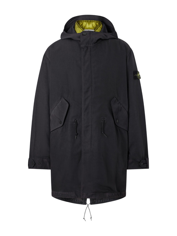 Photo: Stone Island - Hooded Layered Garment-Dyed Shell-TC Parka - Gray