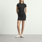 Coperni Women's C-Logo Gathered Mini Dress in Black