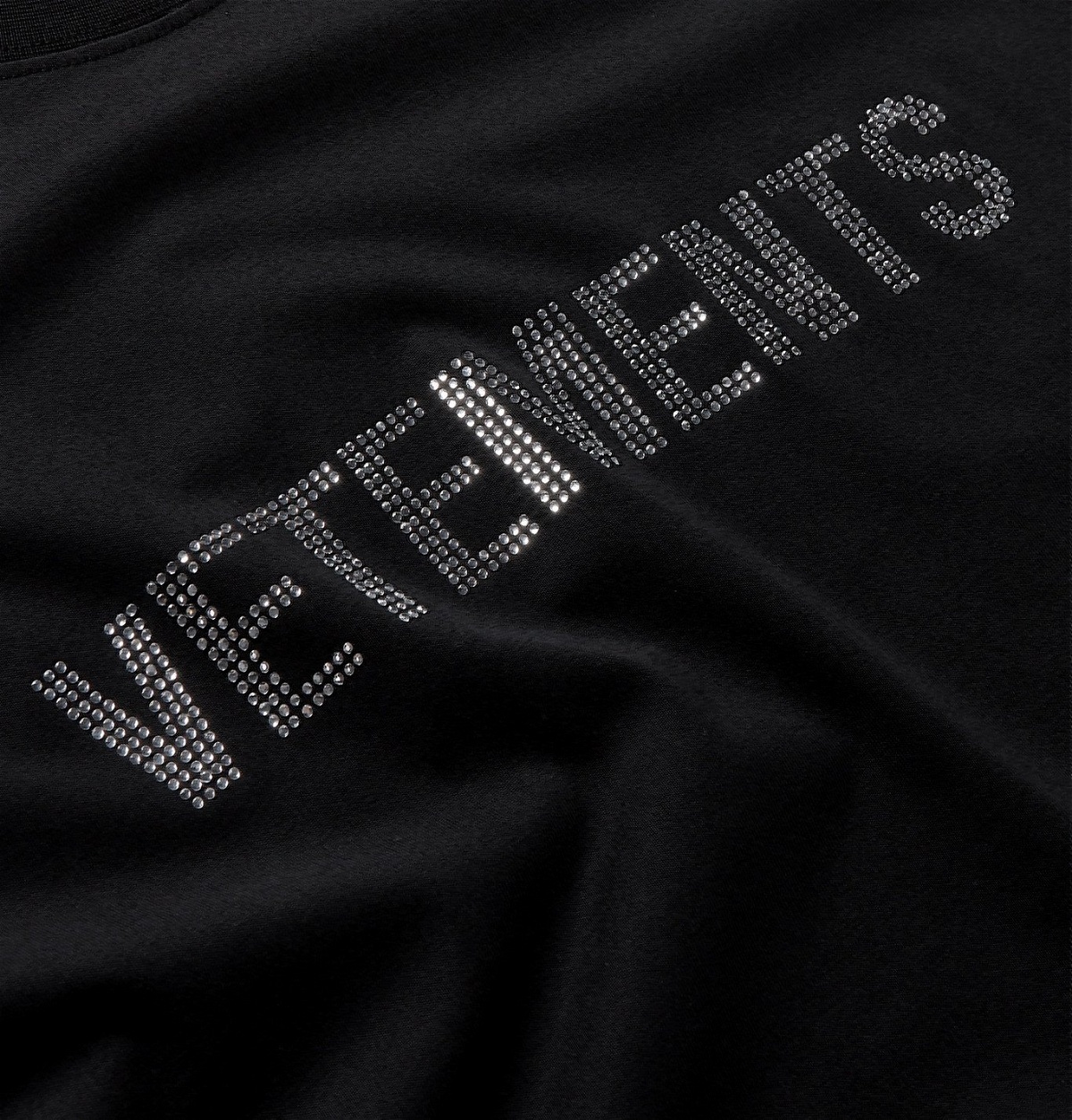 Vetements - Oversized Crystal-Embellished Cotton-Jersey T-Shirt - Black  Vetements