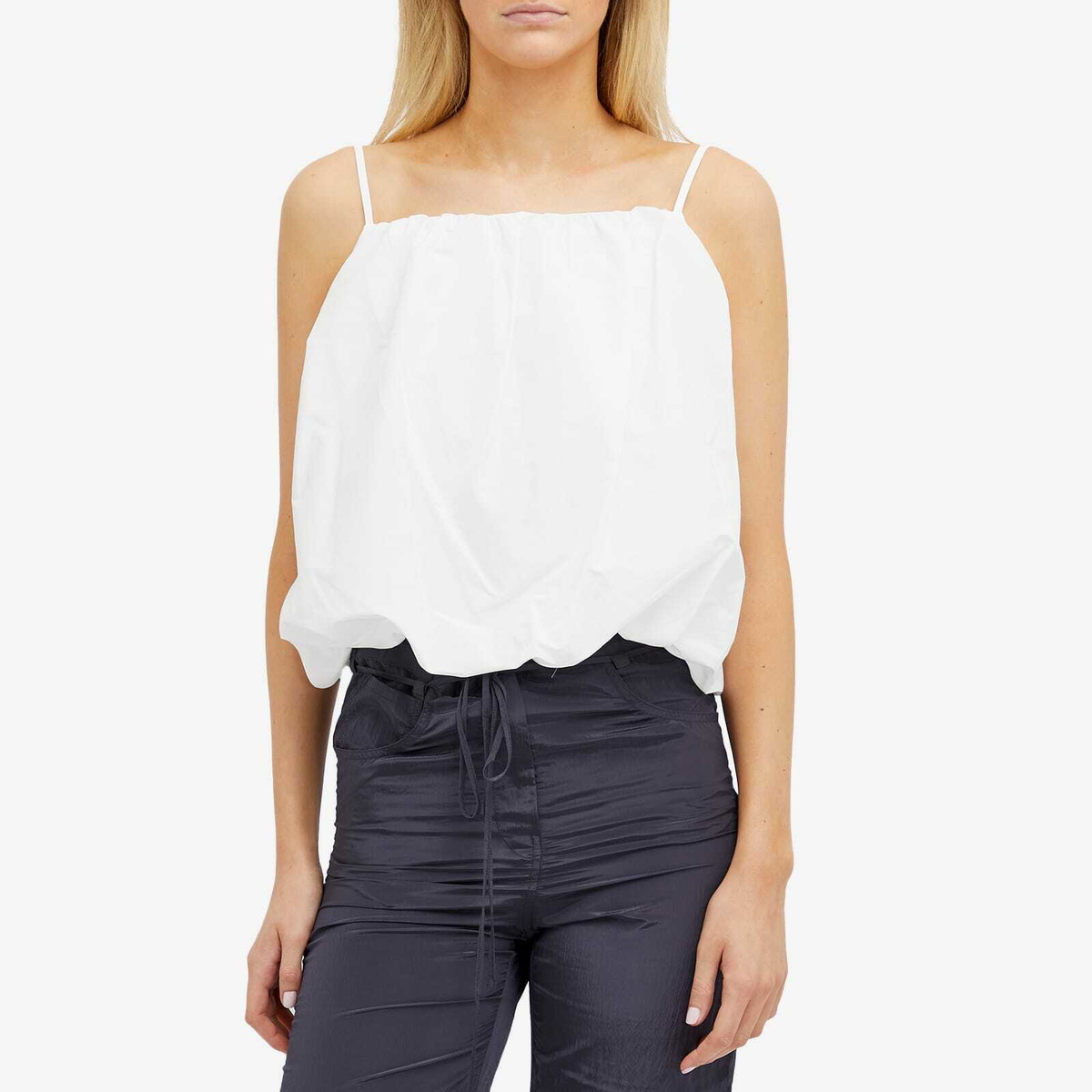 Low Classic Women's Volume Sleeveless Top in White