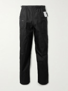Satisfy - Straight-Leg Pertex® 3L Rain Logo-Appliquéd Recycled-Ripstop Trousers - Black