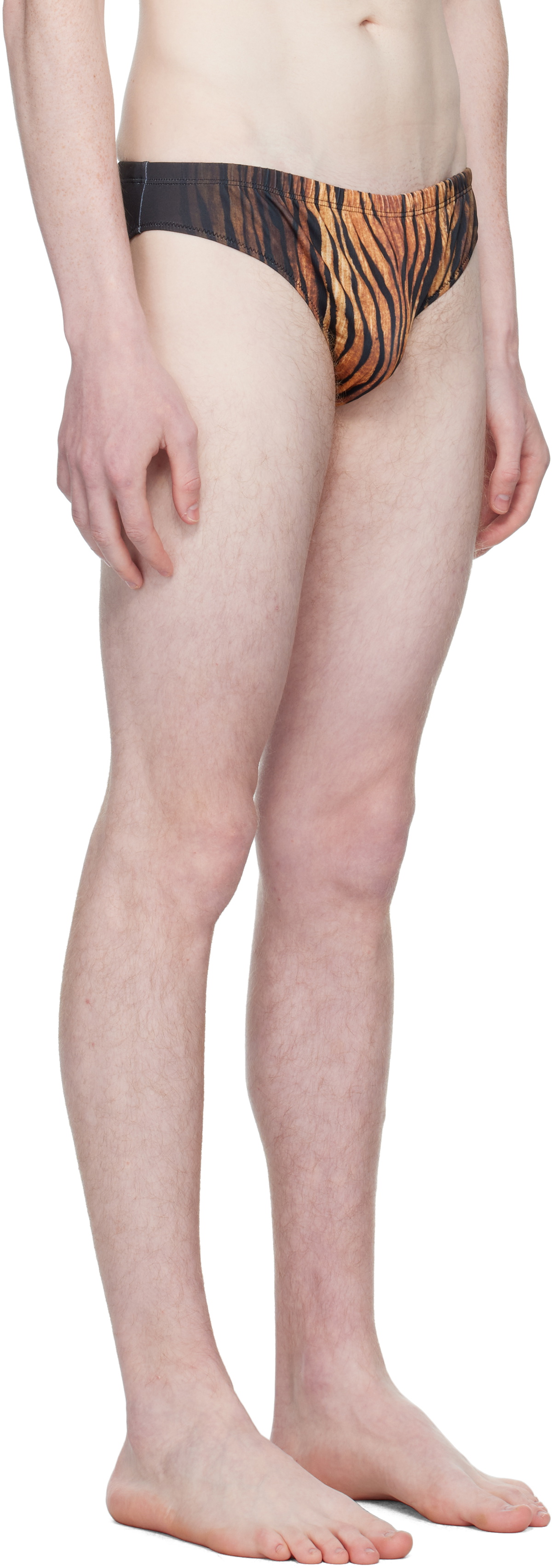 Jean Paul Gaultier Brown 'The Wood' Swim Briefs