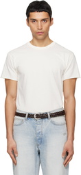 TONYWACK Off-White Garment Dyed Raw Edge T-shirt