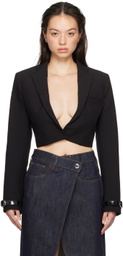 Coperni Black Cropped Tailored Blazer