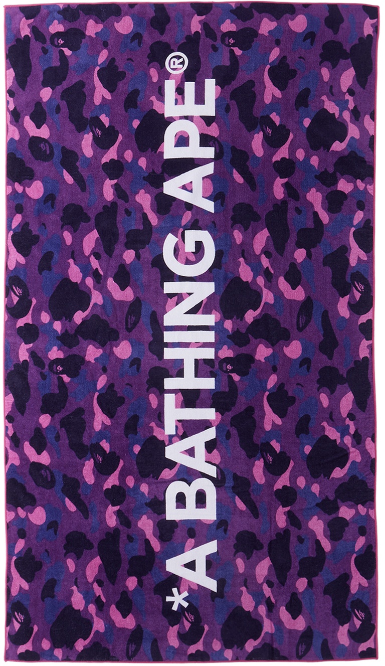 Photo: BAPE Purple Camo Beach Towel