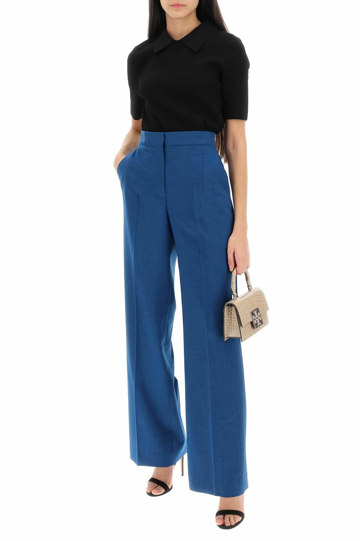 TORY BURCH wide leg pants Blue Tory Burch