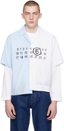 MM6 Maison Margiela Blue & White Printed Shirt