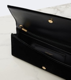 Saint Laurent Kate Small leather-lined velvet clutch