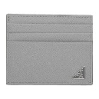 Prada Grey Saffiano Card Holder