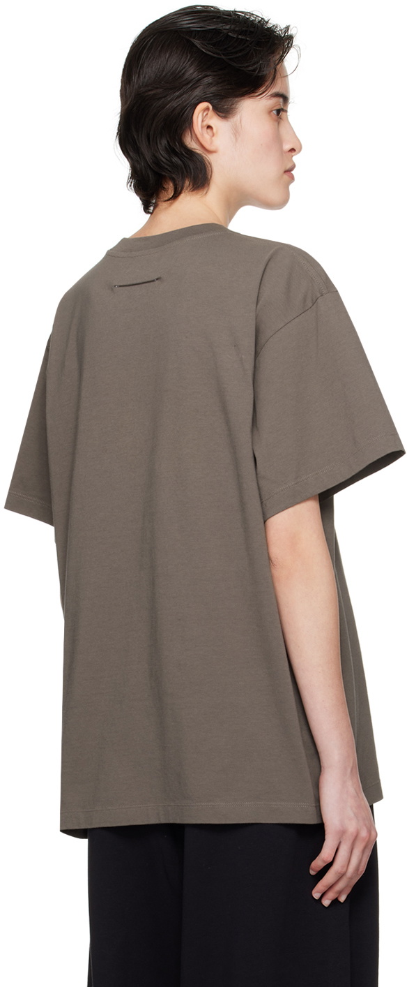 MM6 Maison Margiela Brown Cat & Wool T-Shirt MM6 Maison Margiela
