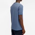 A.P.C. Men's Aymeric Stripe T-Shirt in Blue/Grey