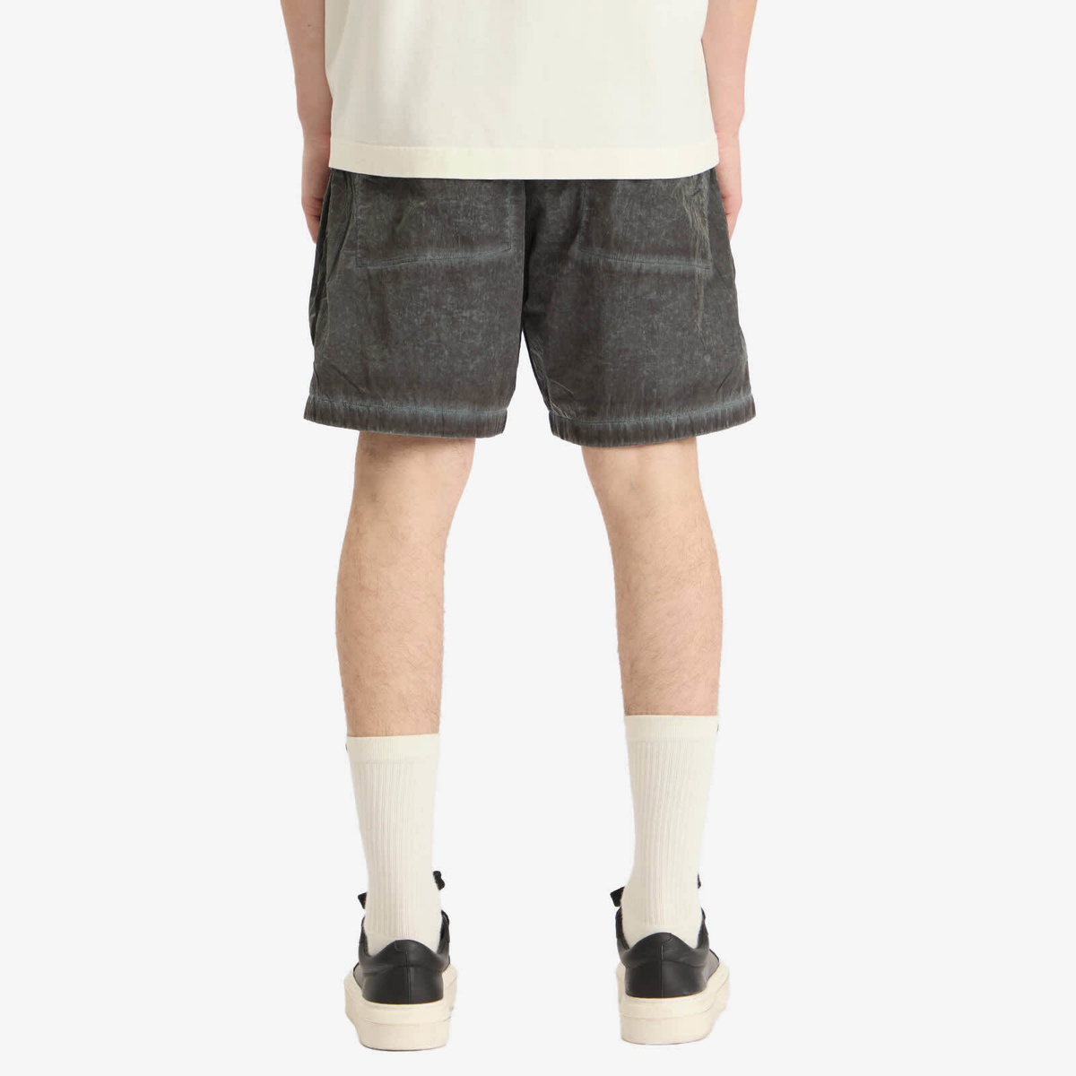 Cole Buxton Men's Cold Washed Cargo Short in Washed Black